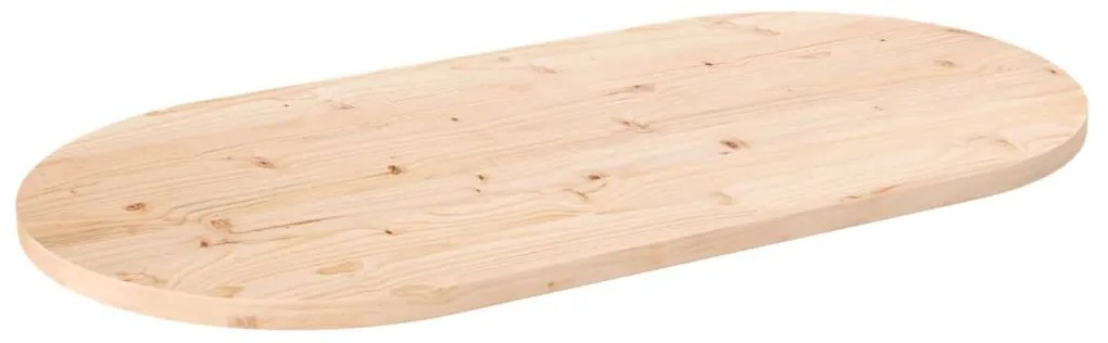 tömör fenyőfa ovális asztallap 100x50x2,5 cm