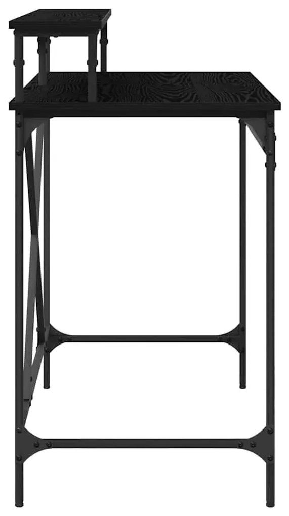 vidaXL Asztal Fekete tölgy 100 x 50 x 90 cm Faanyag