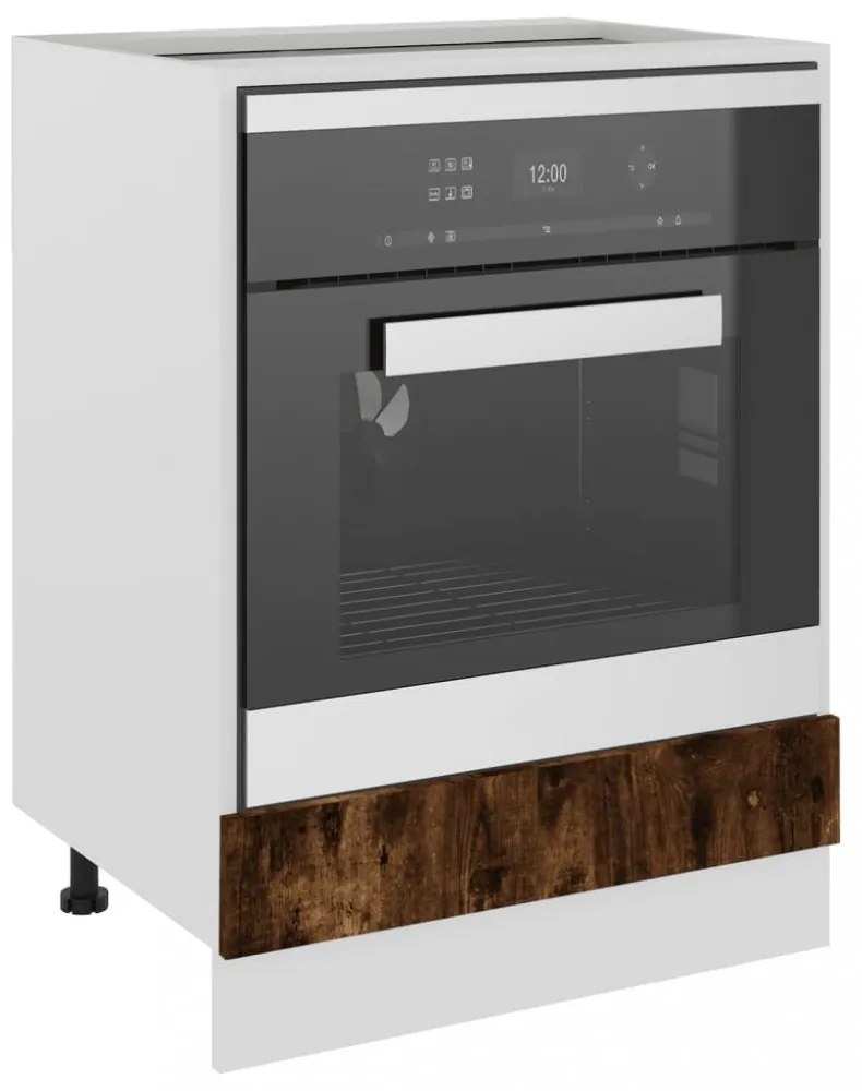 “Riga” füstös tölgy színű szerelt fa sütőszekrény