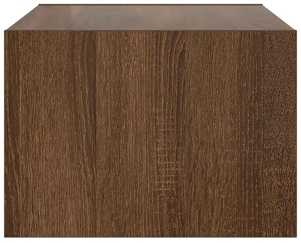 TV szekrény LED világítással barna tölgyfa 75x35,5x25 cm