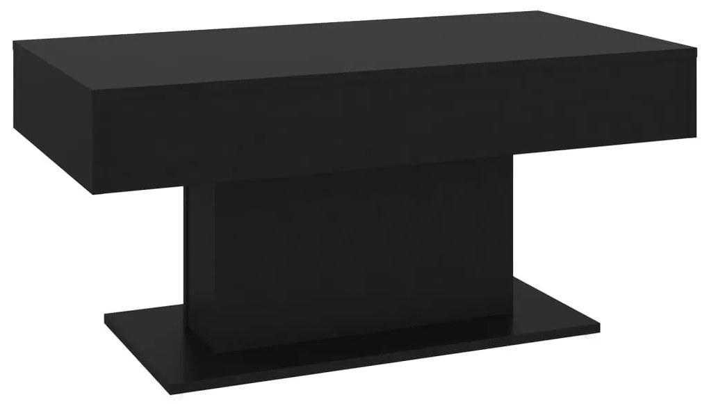 Fekete szerelt fa dohányzóasztal 96 x 50 x 45 cm
