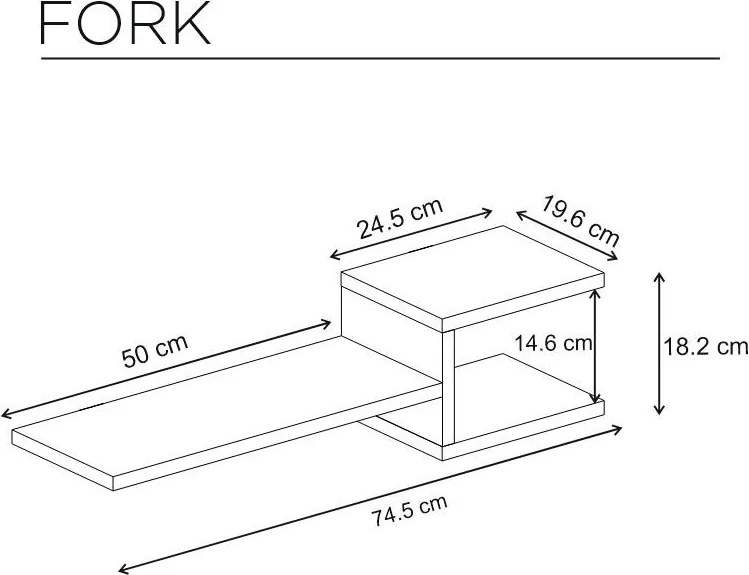 Fork - fehér polc