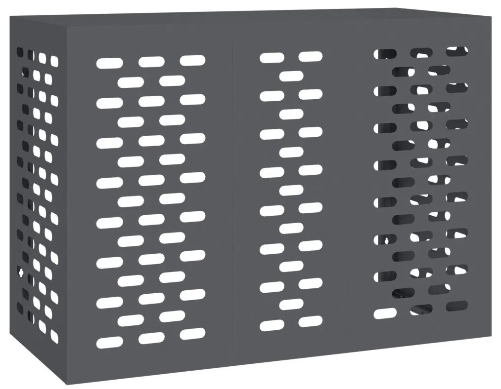 Légkondicionáló fedél antracit 110x50x80 cm acél