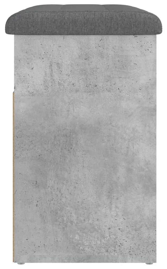 betonszürke szerelt fa cipőtároló pad 62 x 32 x 50 cm