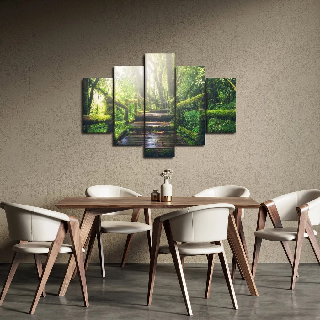 Kép - falépcsők az erdőben (150x105 cm)