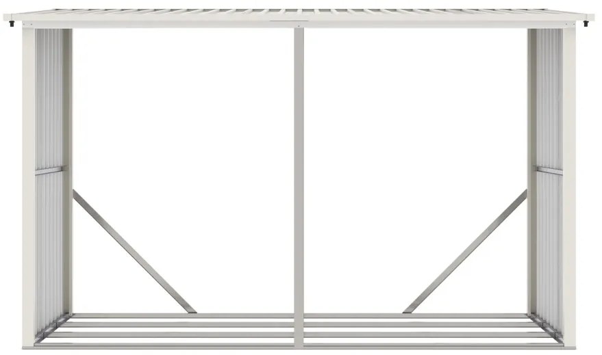 G21 WOH 682 tüzifa tároló - 302 x 119 cm, szürke