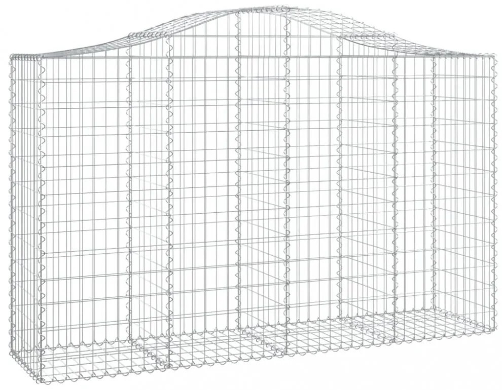 15 db íves horganyzott vas gabion kosár 200x50x120/140 cm