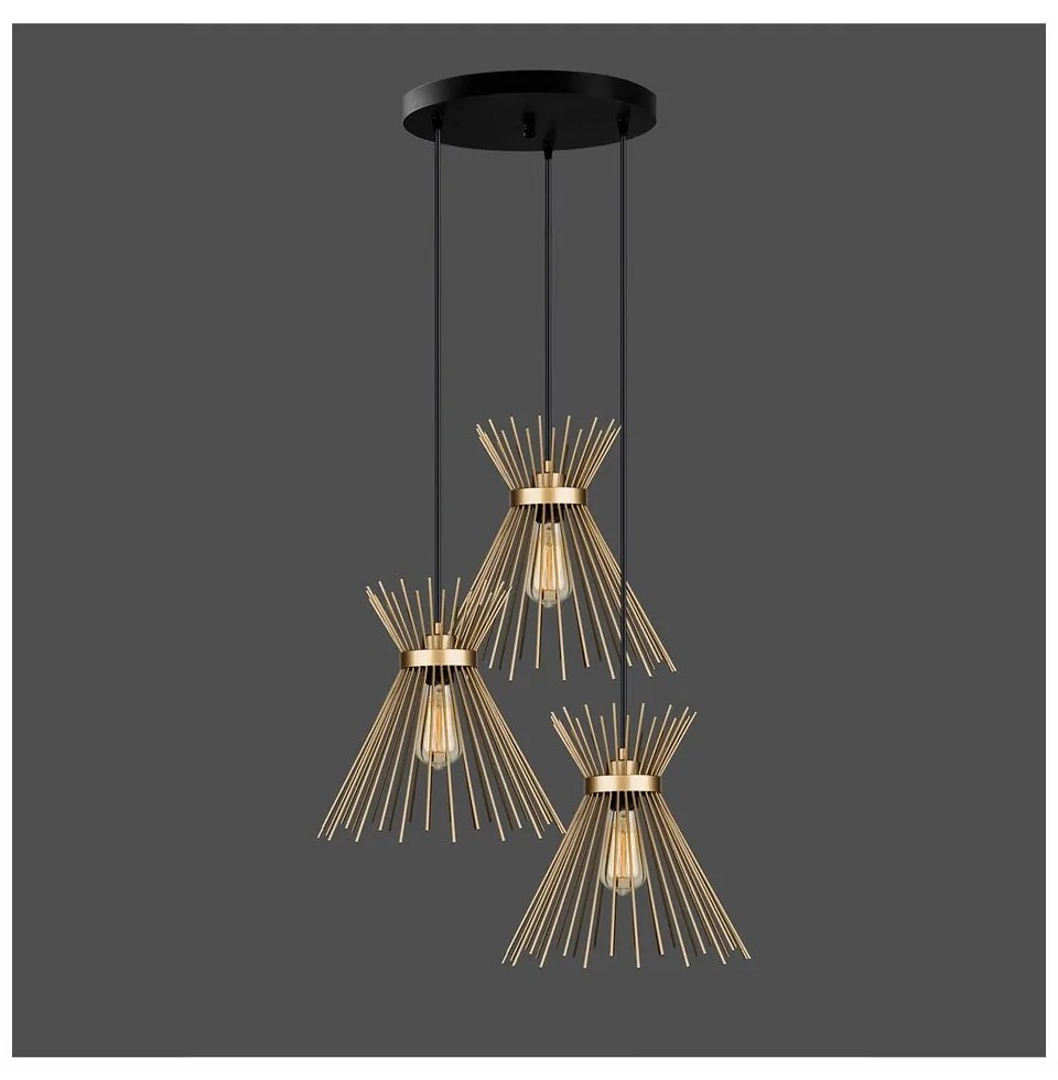 Aranyszínű fém függőlámpa ø 34 cm Izmir – Squid Lighting