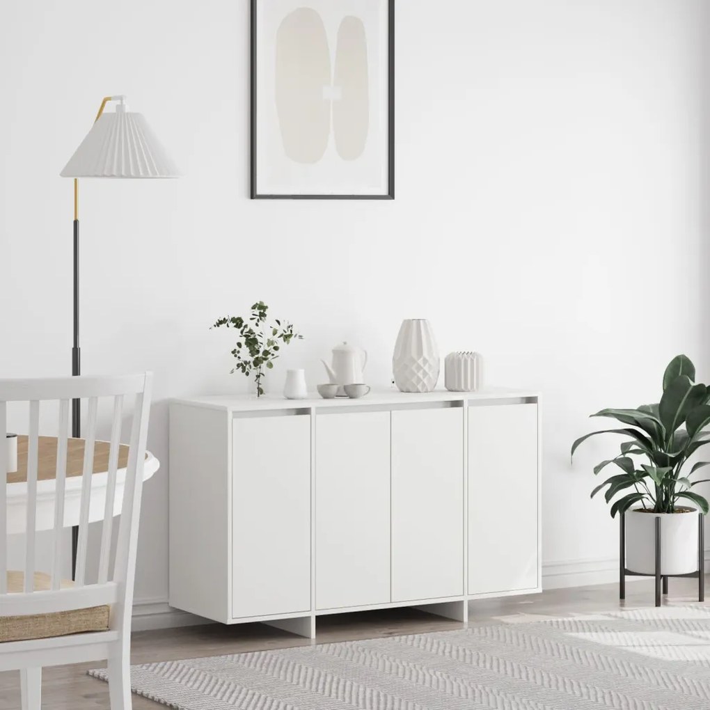 Fehér Oldalszekrény Fehér Mérnöki Fa 120 x 41 x 75 cm