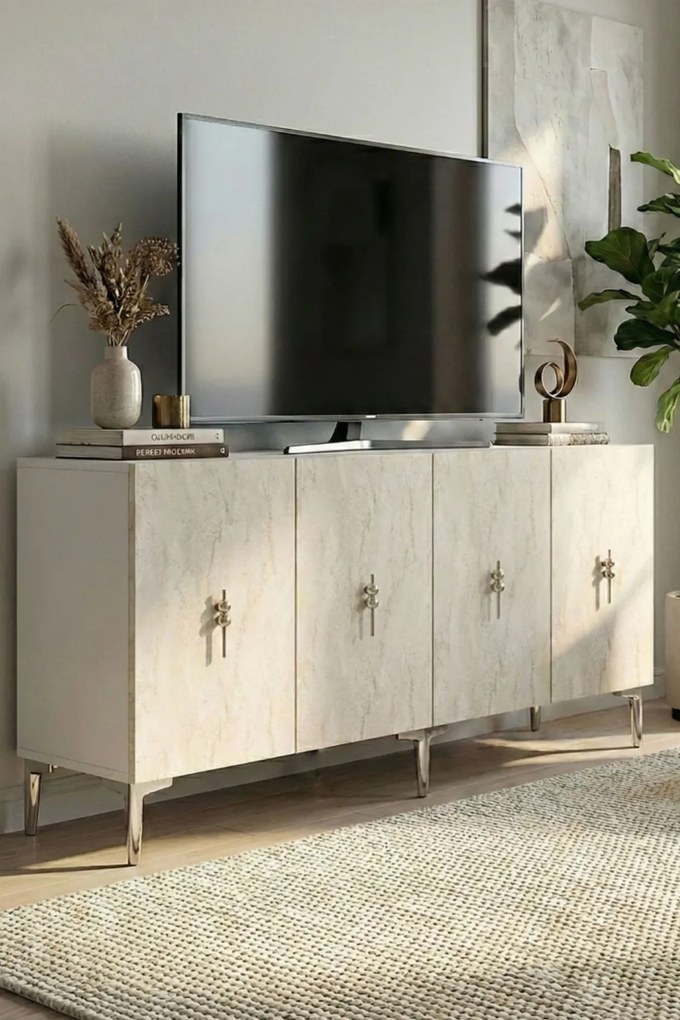 Salkım 150 - White, Silver, Travertine