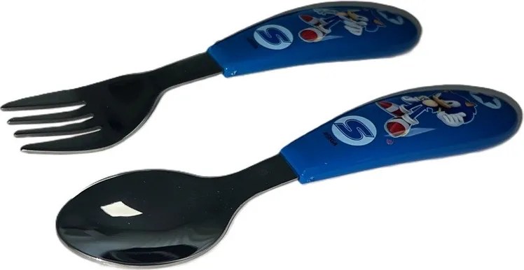 Sonic a sündisznó Speed fém ergo evőeszköz készlet - 2 darabos