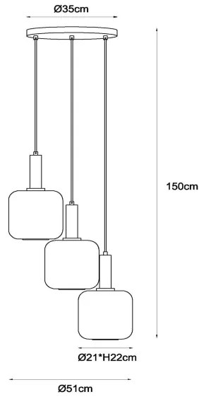 Lucide 45405/13/30 - Csillár zsinóron ELOISE 3xE27/40W/230V fekete