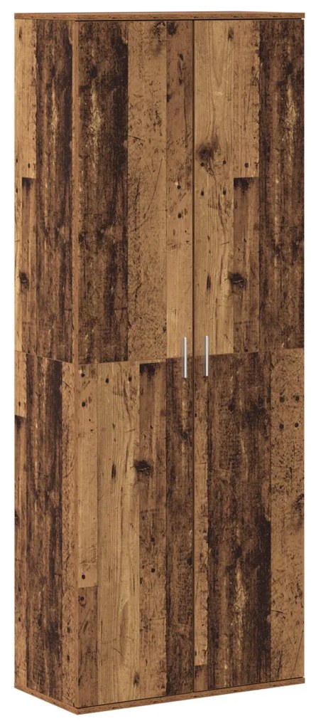 Magas Szekrény Régi Fa 70x35x180 cm Műgyanta