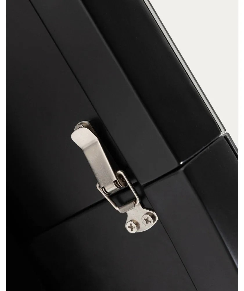 Fekete kerek bővíthető étkezőasztal üveg asztallappal ø 160 cm Vashti – Kave Home