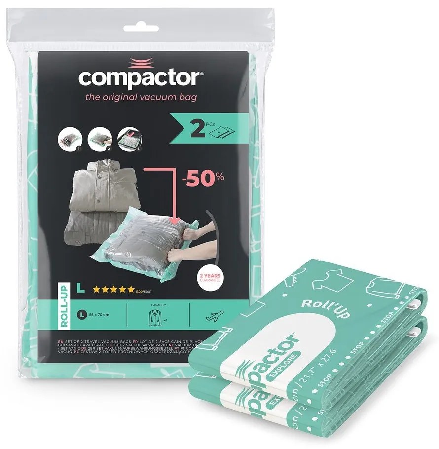 Vákuumzsák készlet 2 db-os Roll Up L – Compactor