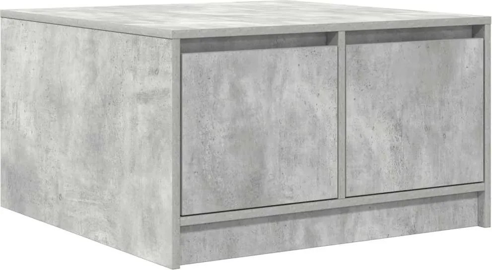 vidaXL betonszürke dohányzóasztal fiókokkal 70,5x70x40 cm