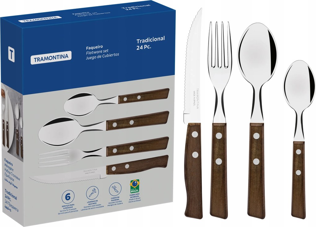 Evőeszköz szett Tramontina Tradicional 24 db-os