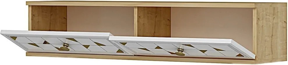 Moka komód, zafír tölgy-fehér, 120 cm – TR555CHM1642