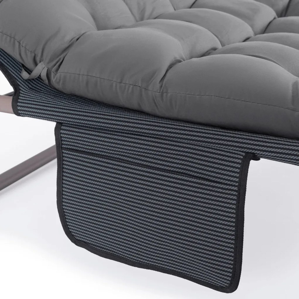 Kerti napozóágy szürke színben – SATURN