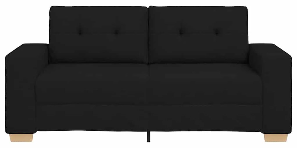 fekete szövet loveseat kanapé 140 cm