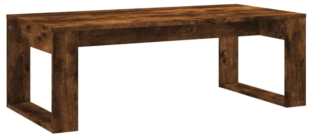 Füstös tölgy színű szerelt fa dohányzóasztal 102x50x35 cm