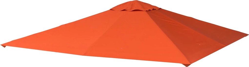 Outsunny Kerti Pavilon Napernyő Csere, kb. 3 x 3 m, vízálló, napvédő, 8 vízelvezető lyukkal, poliészter, narancs | Aosom