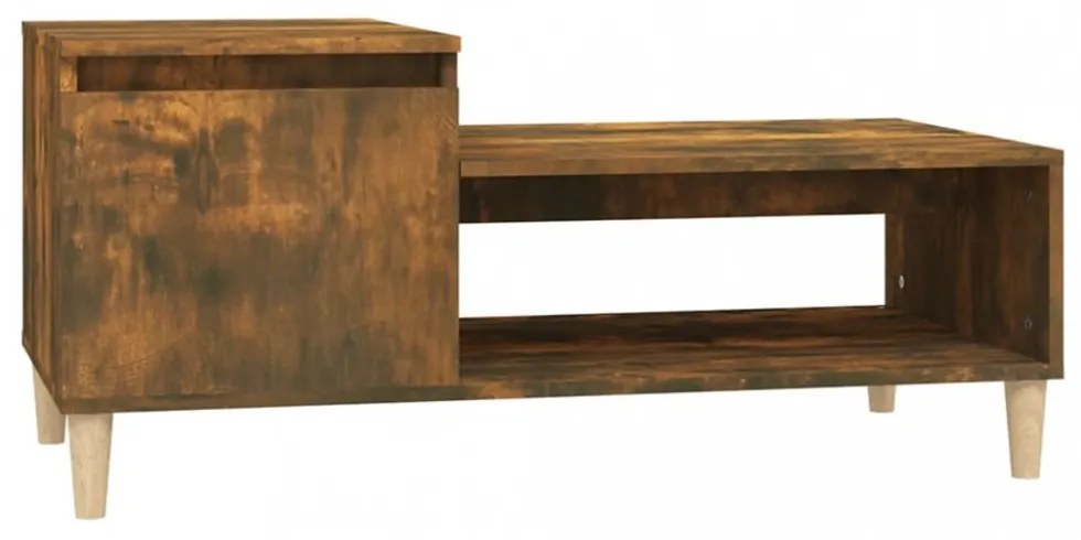 füstös tölgy színű fatermék dohányzóasztal 100 x 50 x 45 cm