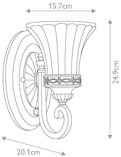 Feiss - Fali lámpa DRAWING ROOM 1xE27/60W/230V