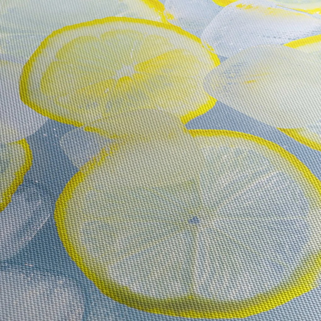Citrom a jégben képe (120x50 cm)