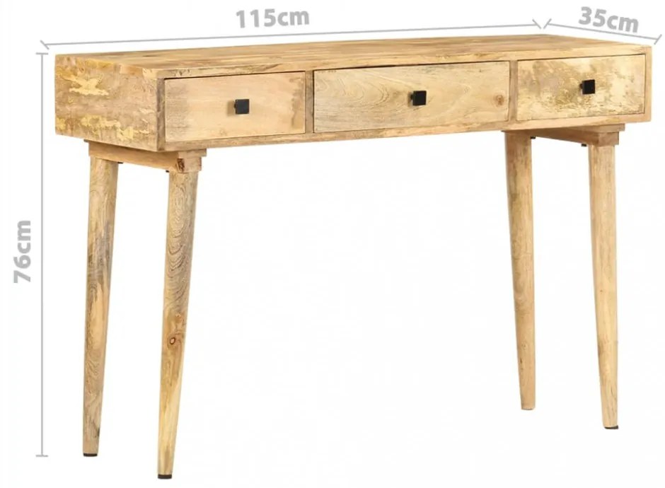 tömör mangófa tálalóasztal 115 x 35 x 76 cm