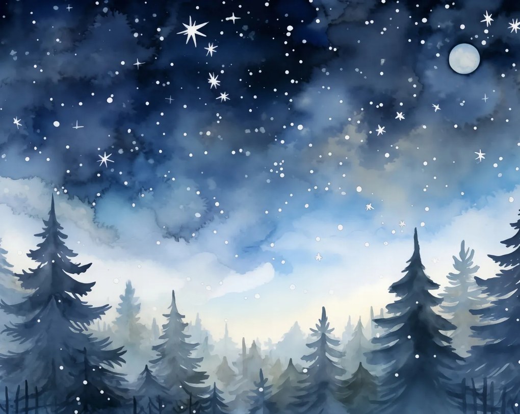 Poszter 76x60,5cm Rejtélyes erdő alkonyatkor