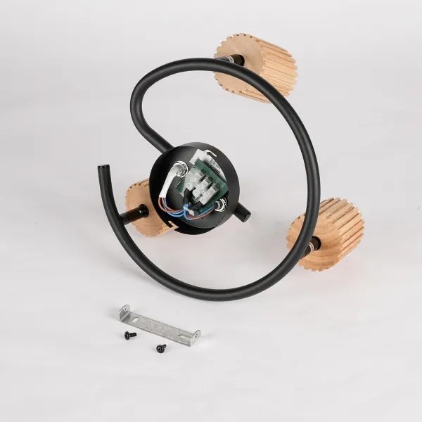 Brilagi - MODERN WOOD spotlámpa 3xGU10/8W/230V fa/fekete