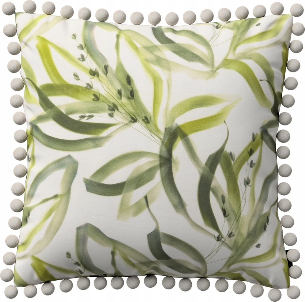 Párnahuzat 45x45 fehér-zöld
