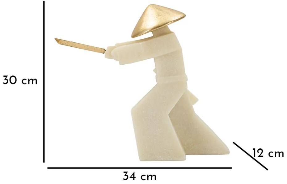 Szamuráj toku quarzy -a- 34x12x30cm