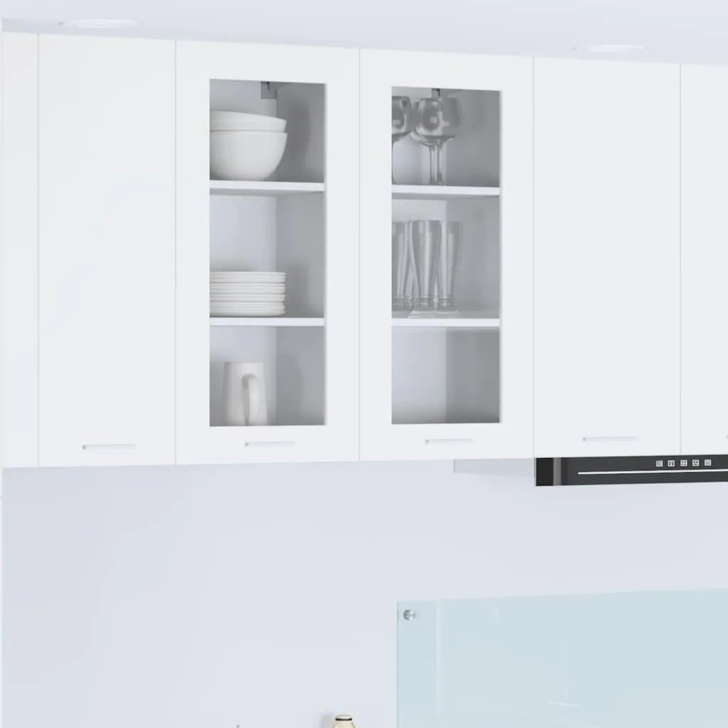 Függő szekrény ajtóval Riga 2 pcs Fehér 40 x 31 x 80 cm Faanyag