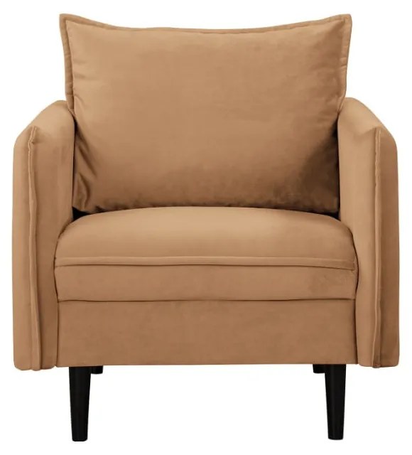Barna bársony fotel Juli – Ropez