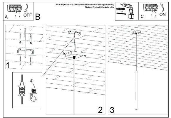 Sollux SL.1199 - Csillár zsinóron PASTELO 1xG9/8W/230V króm