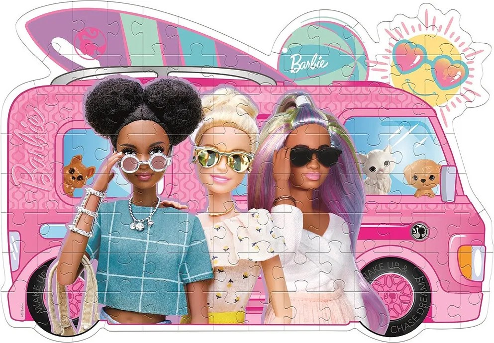 Barbie Car 104 db-os forma puzzle Clementoni