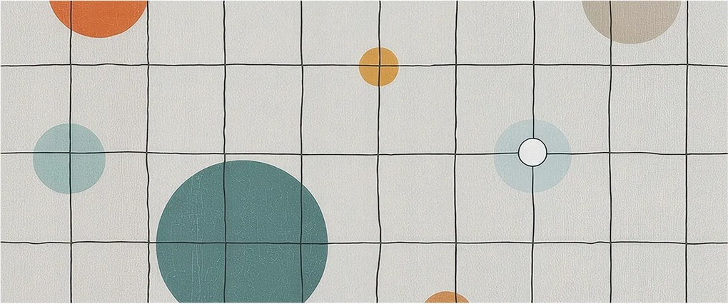 Dekoratív fotótapéta falra Könnyű összeszerelés Színes kerekek 250x104 Ragasztó