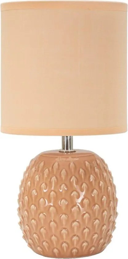 Barackszínű kerámia asztali lámpa textil búrával (magasság 27 cm) Pontus – Mauro Ferretti