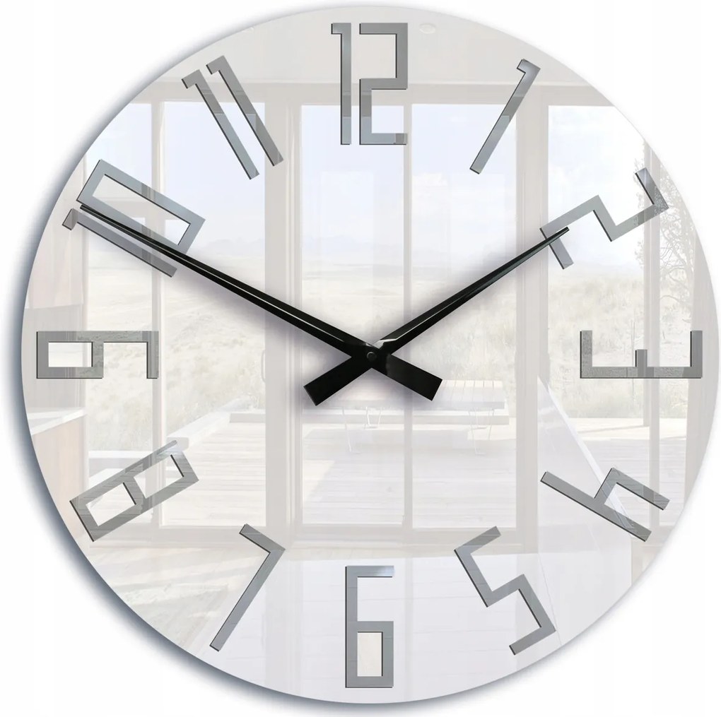 Falióra Kerek Csendes Modern Akril Falióra Nagy számok Loft
