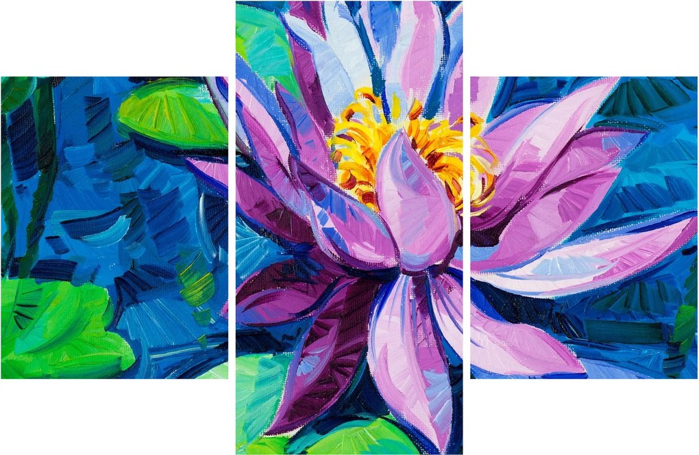 Egy vízi liliom képe a vízen (90x60 cm)