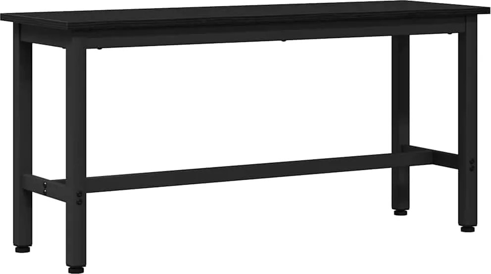 vidaXL Étkező pad Fekete tölgy 100 x 32,5 x 48,5 cm Műszaki fa és acél