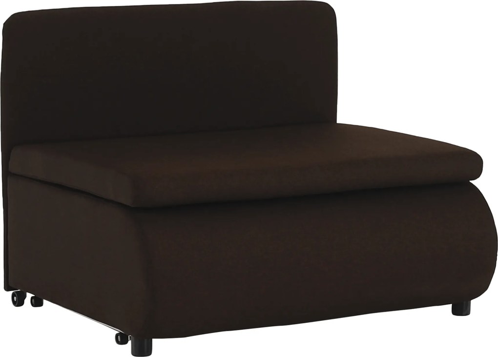 Kinyitható fotel, barna/minta, KENY NEW