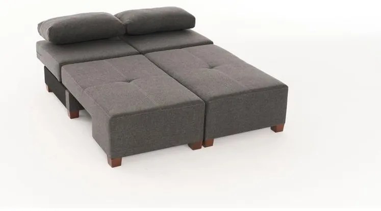 3 személyes kanapéágy Perenna Linen - Antracit