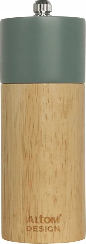 Fa kézi só- és borsdaráló 14 cm zöld