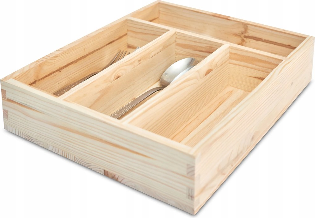 Fiókrendező Tároló Fa Evőeszköz Utántöltő Kozmetika 25x31