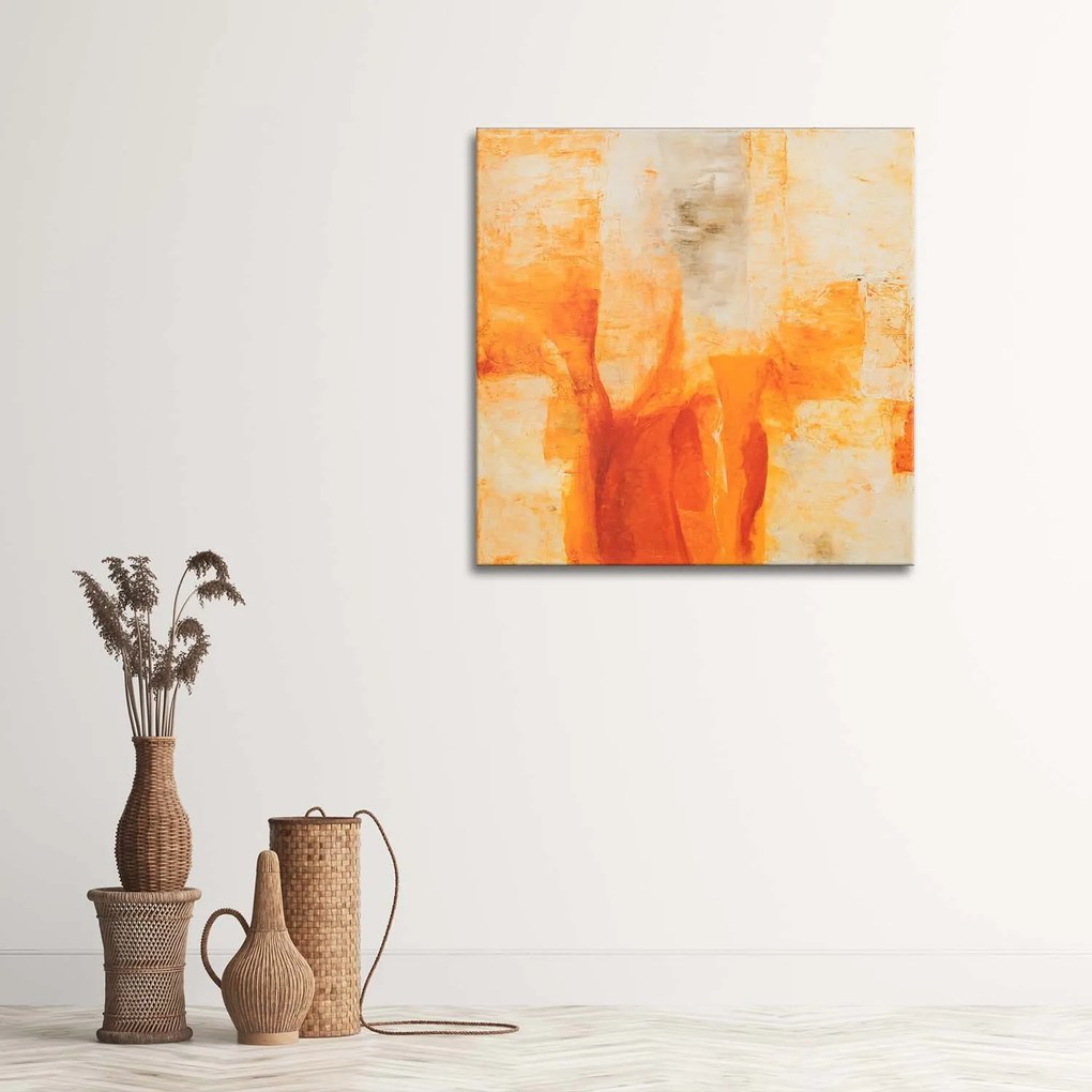 Gario Vászonkép Narancssárga minta alulról felfelé Méret: 50 x 50 cm