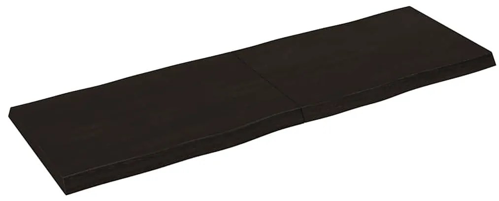 sötétbarna kezelt tömör asztallap 180x60x(2-6) cm
