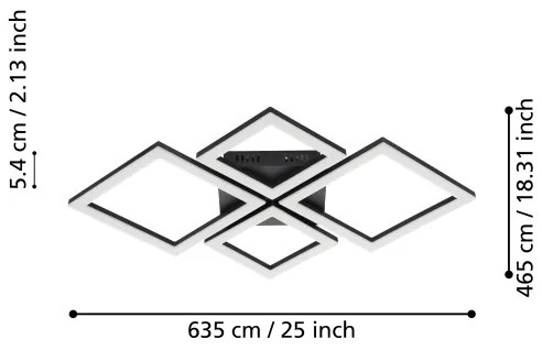 Eglo 900318 - LED Dimmelhető mennyezeti lámpa PARANDAY-Z LED/42W/230V